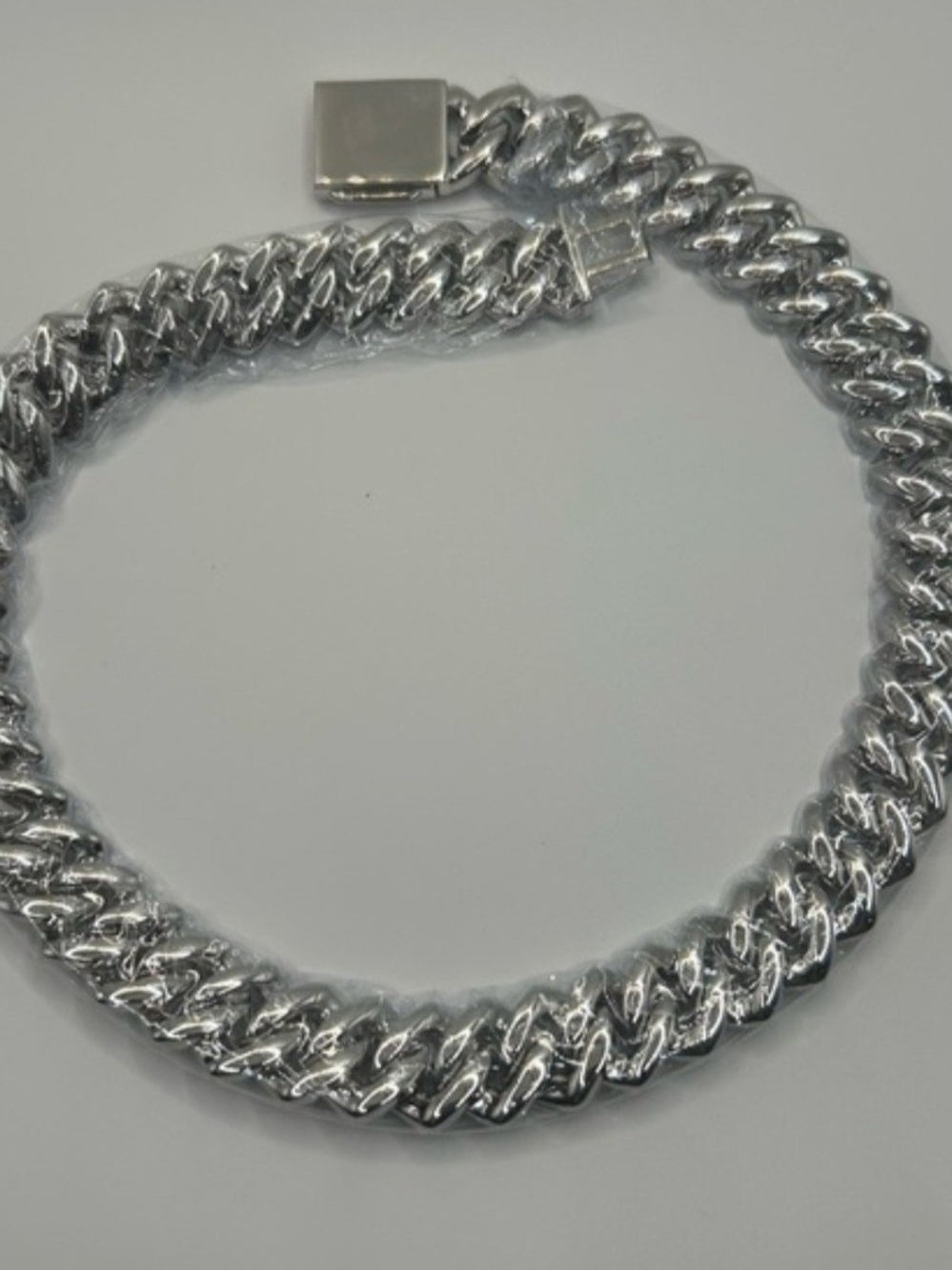Iced Out 23 CT MOISSANITE Cuban Link Prong Chain Necklace 24mm / 24" Long - Picture 11 of 12